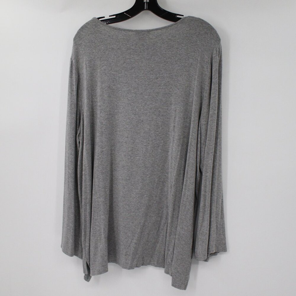 Vince camuto sweater Women's 2x embellished jewel long sleeve gray stretch rayon - Picture 8 of 11